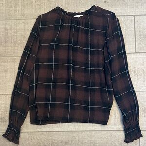 Cloth & Stone Plaid Blouse